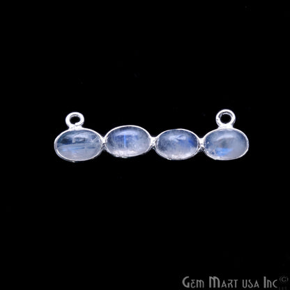 DIY Rainbow Moonstone 31x9mm Double Bail Chandelier Finding Component (Pick Your Metal) - GemMartUSA