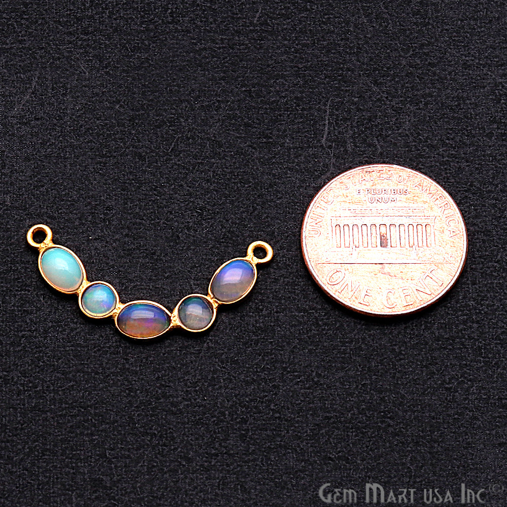DIY Opal October Birthstone 28x5mm Chandelier Finding Component (Pick Plating) (13090) - GemMartUSA