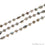 Labradorite Cabochon Oval 8x10mm Oxidized Bezel Continuous Connector Chain