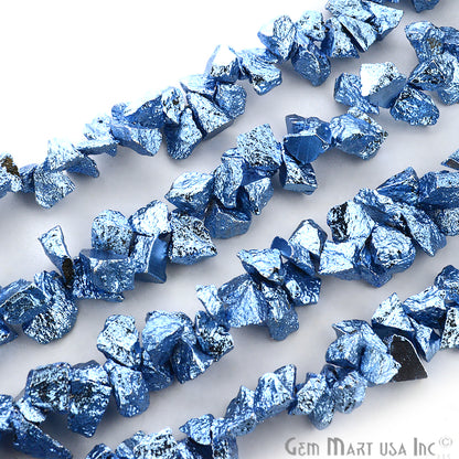 Light Blue Pyrite 1 Strand 10 inches Gemstones Chips Beads - GemMartUSA