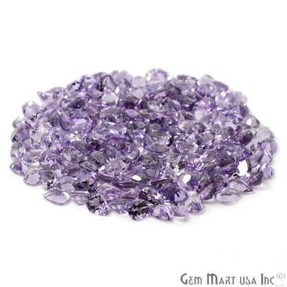 20 cts Amethyst Pears 6x8, Loose Faceted Stone, Amethyst Mix, Amazing Cut and Quality - GemMartUSA