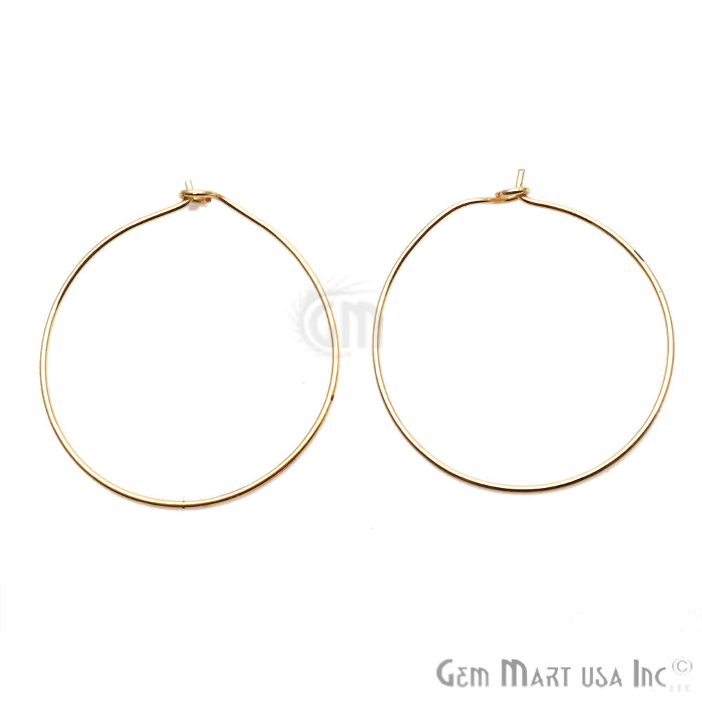 DIY Gold Plated Wire Finding Hoop Earring - GemMartUSA