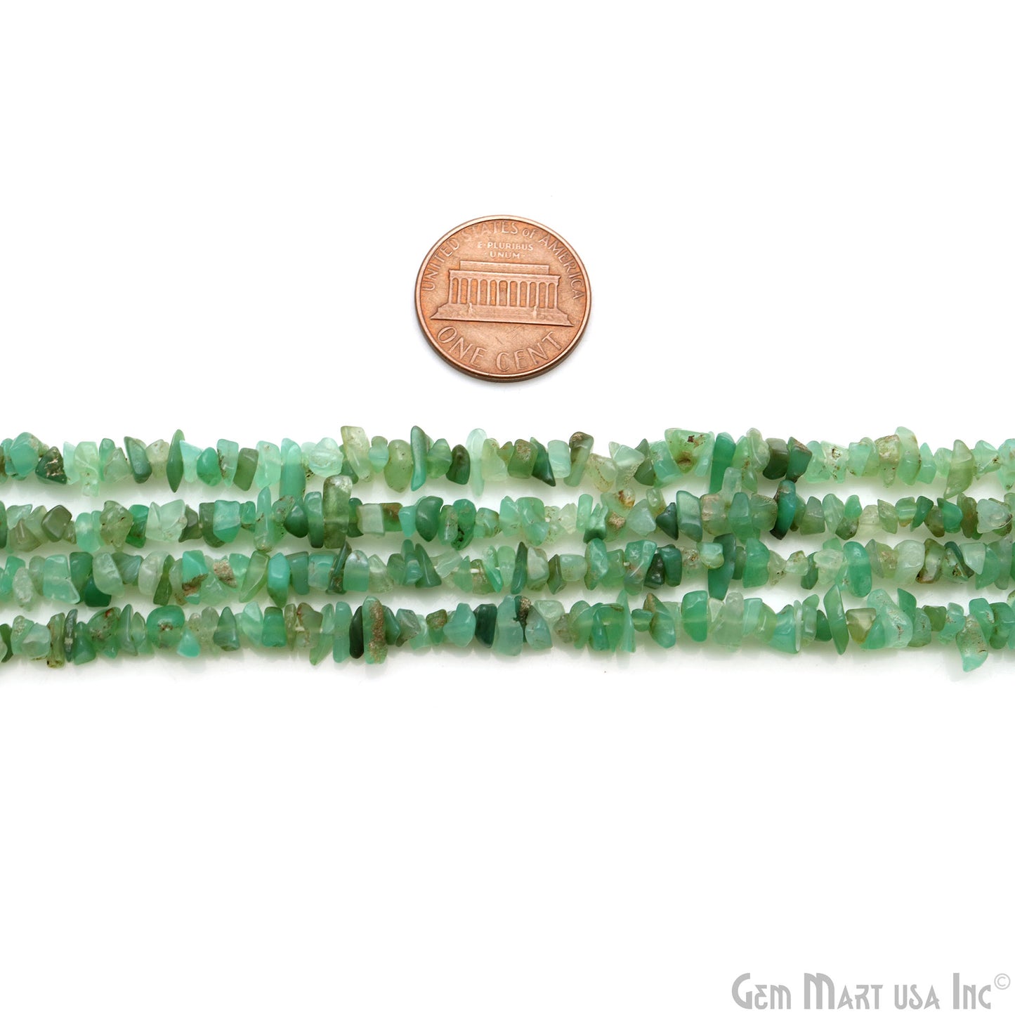 Single Strand 34 inches Chrysoprase Gemstones Chip Beads (754668961839)