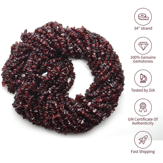 Natural Garnet Gemstone Chip Beads, 34 inch Full strand (762214645807)