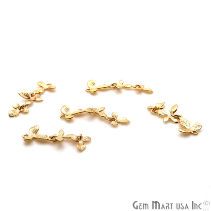 Flower Shape Finding 32x11mm Gold Plated Finding Connector - GemMartUSA