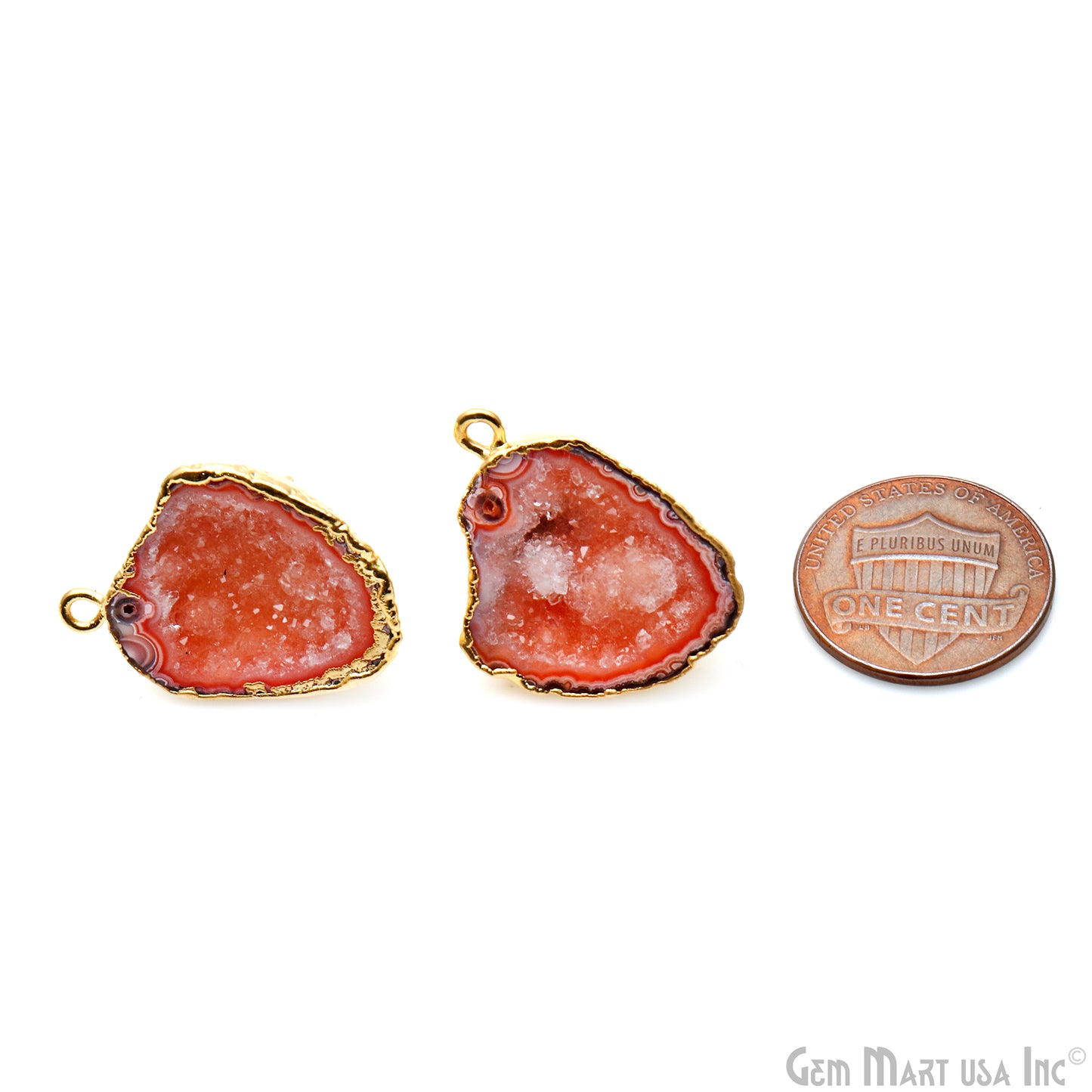 DIY Geode Druzy 24x16mm Gold Electroplated Loop Connector Studs Earrings