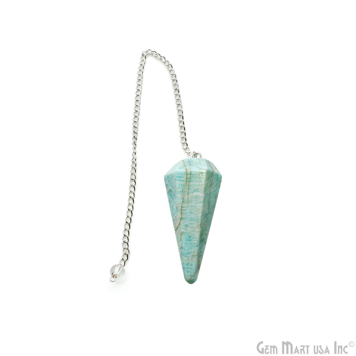 Healing Dowsing Pendulum Pendant & Silver Plated Chain (Pick  Your Gemstone)