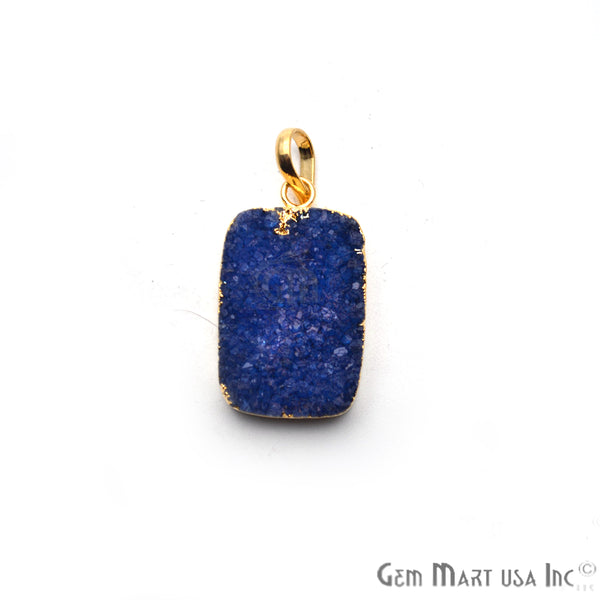 Rough Blue Druzy 32x20mm...