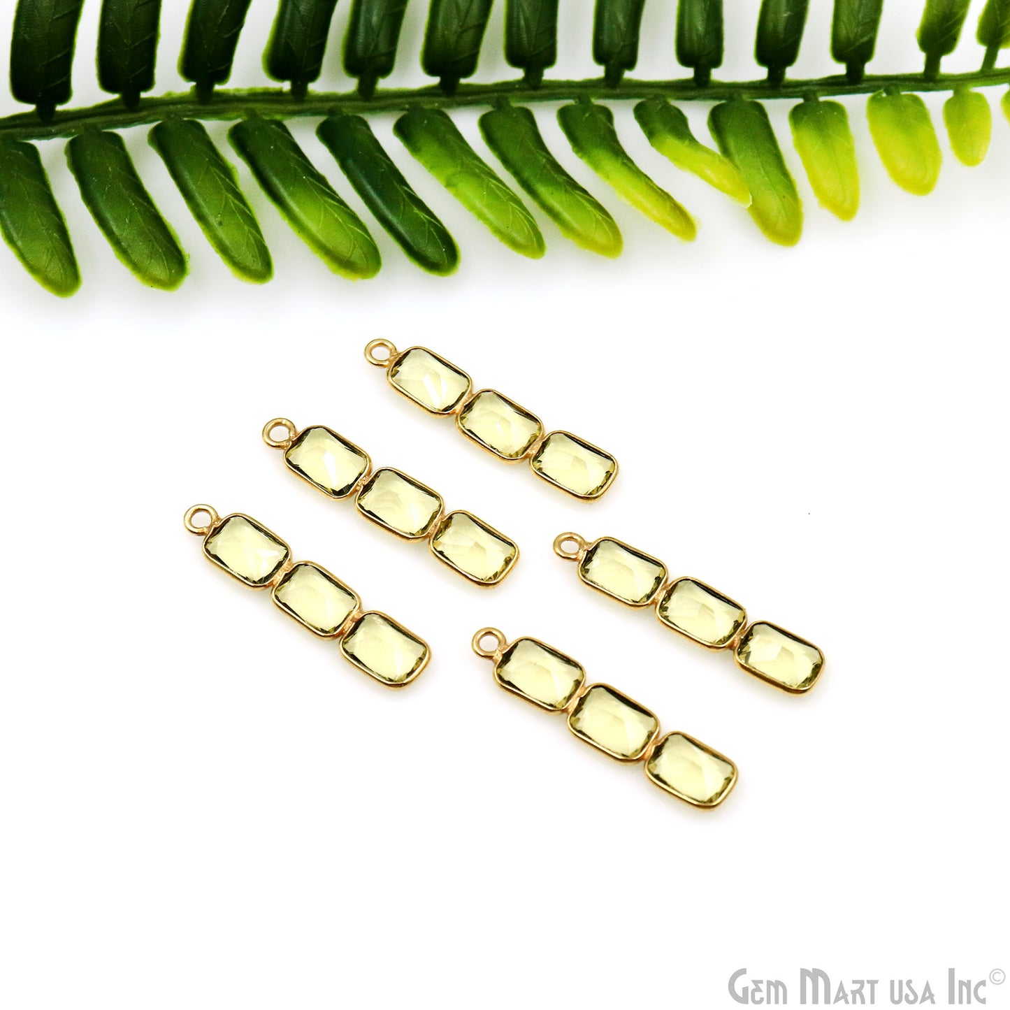 DIY Gemstone 27x6mm Gold Plated Chandelier Finding Component