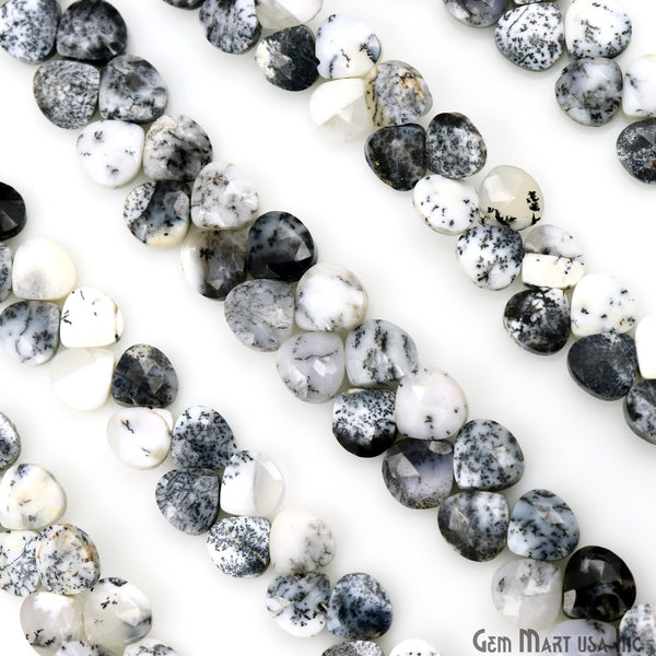 Dendrite Opal Heart Beads,...