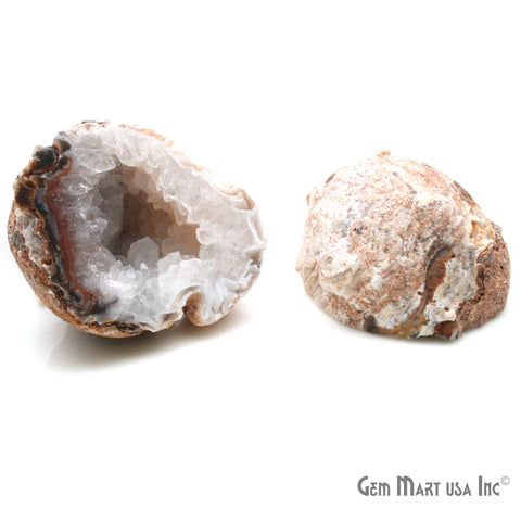 Oco Geode Druzy, Ocho Geode Halves, 61x56mm Organic Shape Crystal Specimen