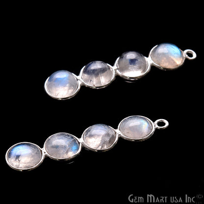 DIY Rainbow Moonstone Silver Plated 35X8mm Line Shape Chandelier Finding Component - GemMartUSA