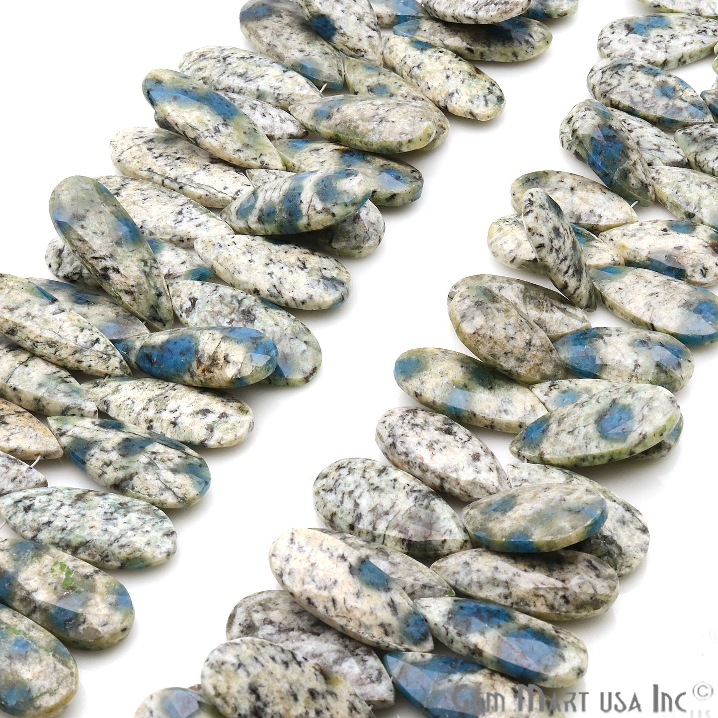 K2 Jasper Pears 30x10mm Crafting Beads Gemstone Briolette Strands 8 Inch - GemMartUSA