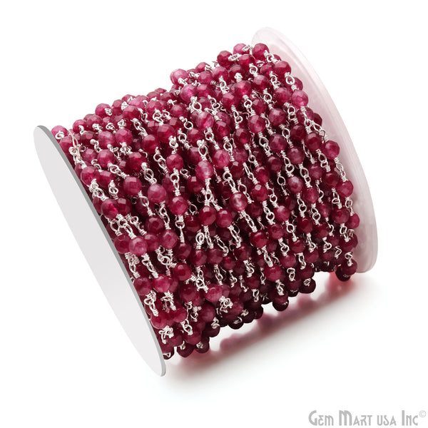 Ruby Jade 4mm Faceted...