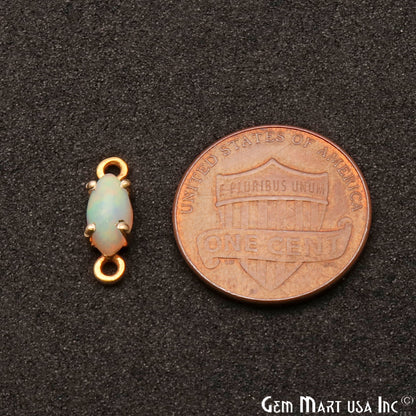 Opal Marquise 13x4mm Prong Setting Gold Plated Connector - GemMartUSA