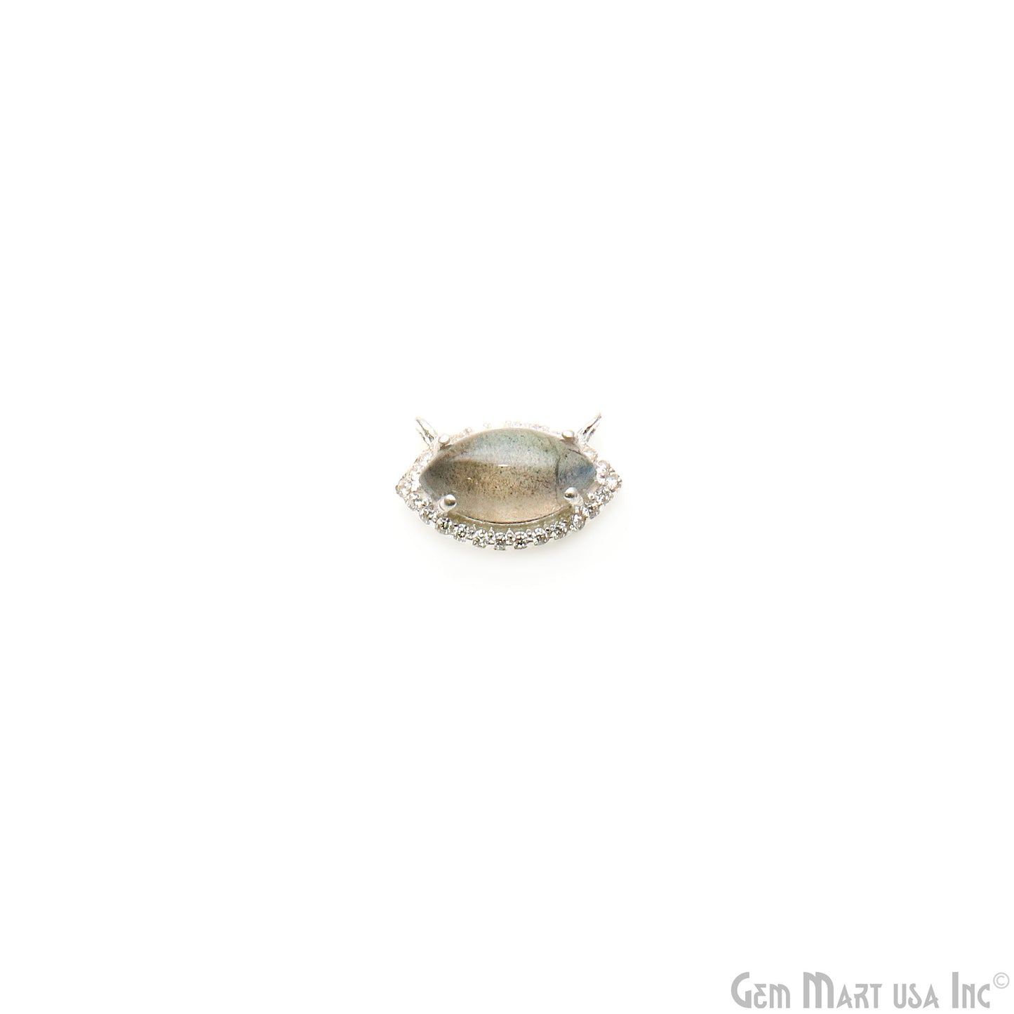 Marquise 13x8mm Prong Setting Double Bail Connector