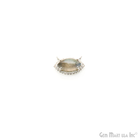 Marquise 13x8mm Prong Setting Double Bail Connector