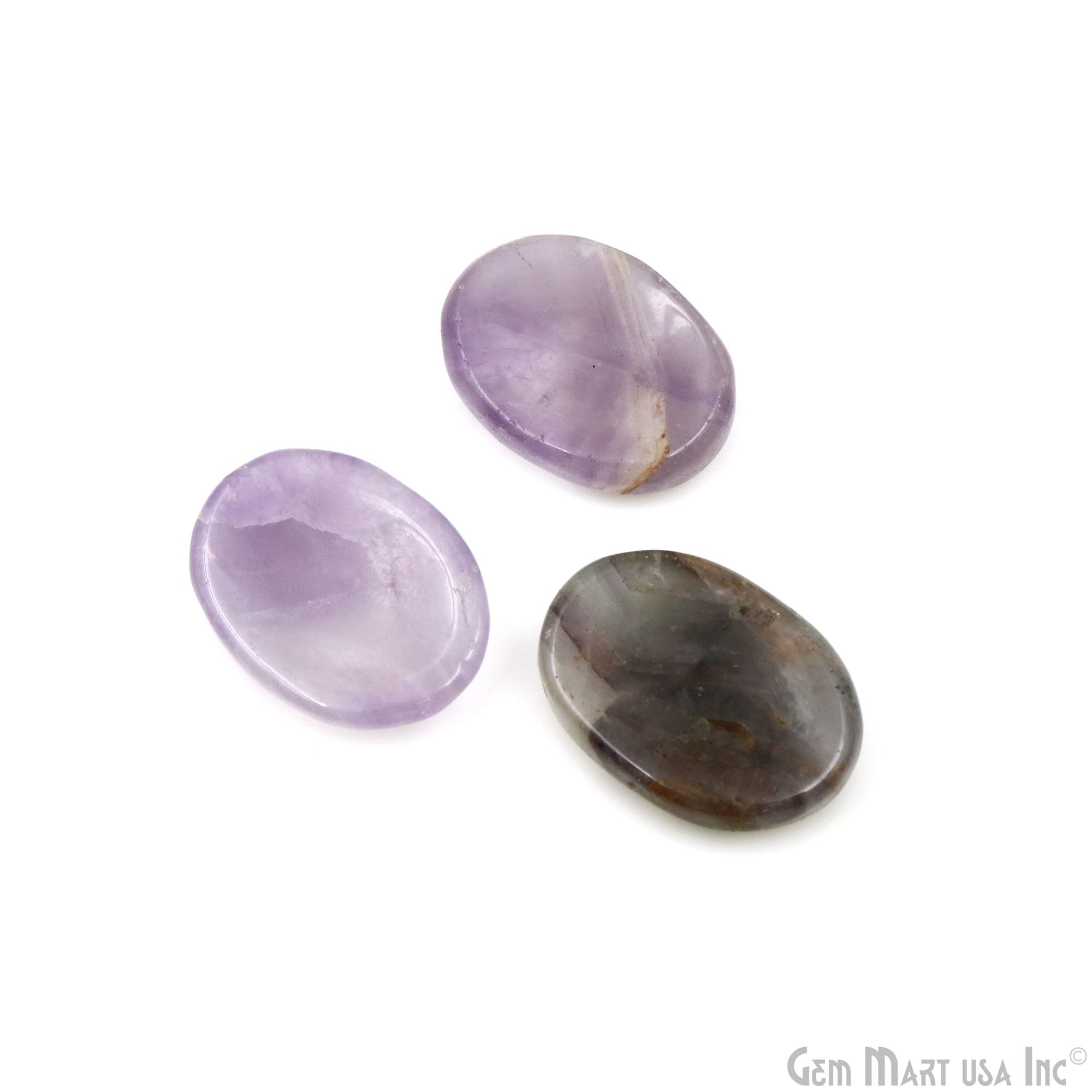 Thumb Meditation Gemstones 39x29mm Oval Hand Curved Thumb Massager Stones