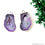 Geode Druzy 22x38mm Organic Silver Electroplated Single Bail Gemstone Earring Connector 1 Pair