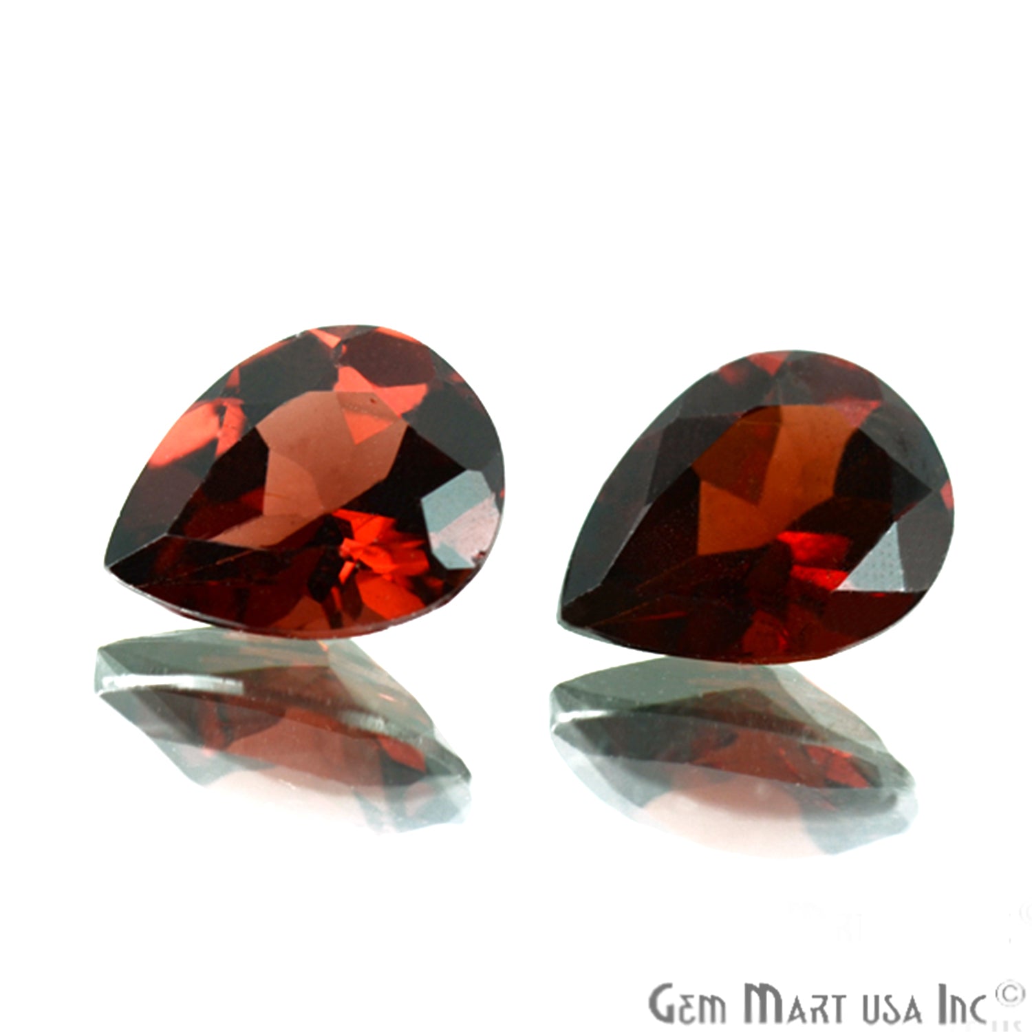 1 Pcs Of Natural Red Garnet Pears 8x10mm Aa+ Quality, Amazing Luster, Red Garnet (Gt-80027) - GemMartUSA