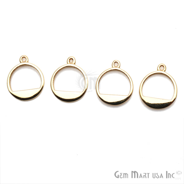 Round Finding, 14x11mm Gold...