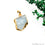 Aquamarine Free Form shape 26x19mm Gold Electroplated Gemstone Single Bail Pendant