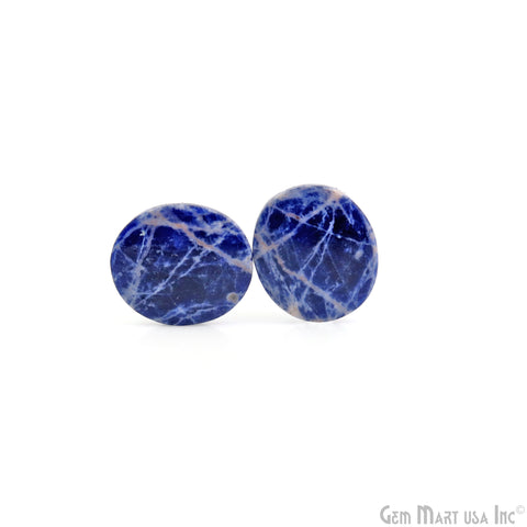 Sodalite Round Shape 23x20mm Loose Gemstone For Earring Pair