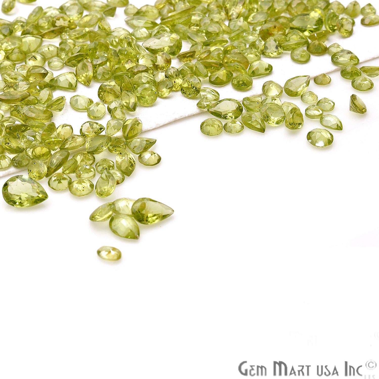 50 Carat Peridot Mix Shape Wholesale Loose Gemstones - GemMartUSA