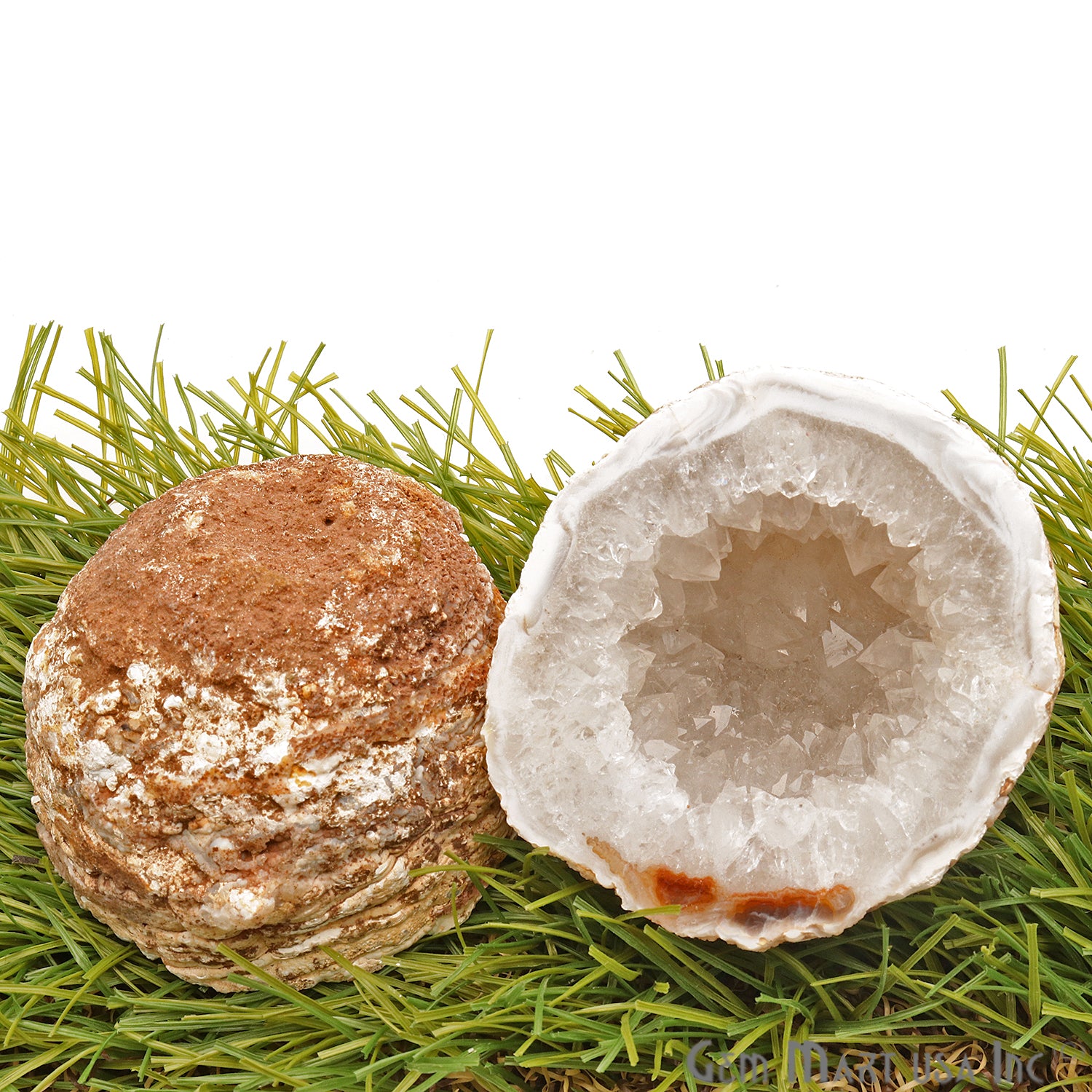 Oco Geode Druzy 61x56mm Organic Shape Crystal Specimen - GemMartUSA