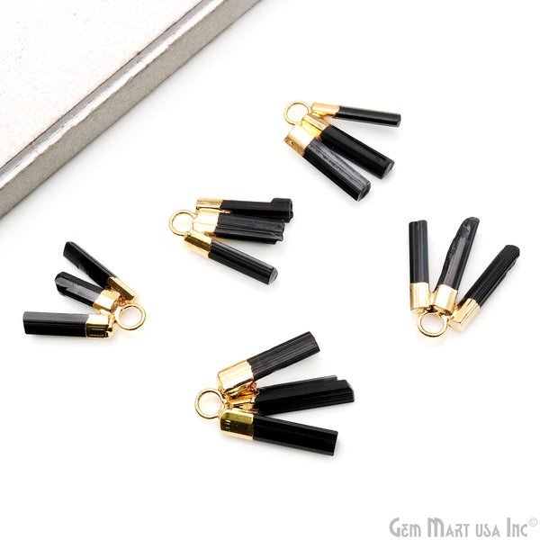 Black Tourmaline 26x16mm Gemstone...