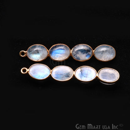 DIY Rainbow Moonstone 43x8mm Single Bail Chandelier Finding Component (Pick Your Metal) - GemMartUSA