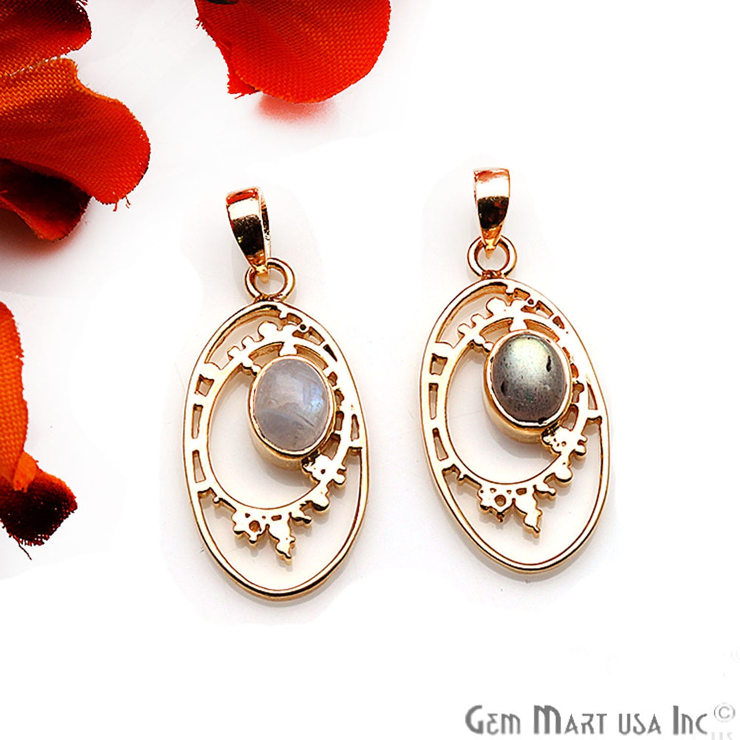 DIY Gold Plated Gemstone Necklaces Pendant for Women (Pick Gemstone) - GemMartUSA