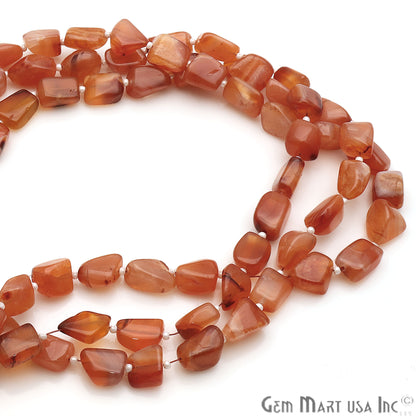 Carnelian Free Form 12x8mm Tumble Beads Gemstone Strands - GemMartUSA