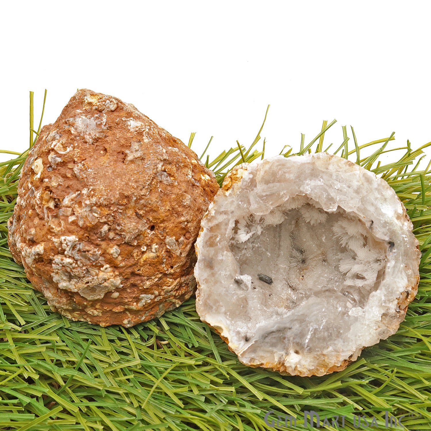 Oco Geode Druzy 48x50mm Organic Shape Crystal Specimen - GemMartUSA
