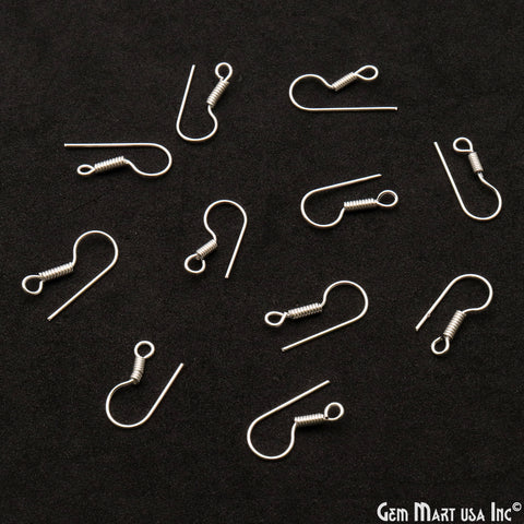 10 Pair Lot Silver Plated 23x8mm Earring Hooks