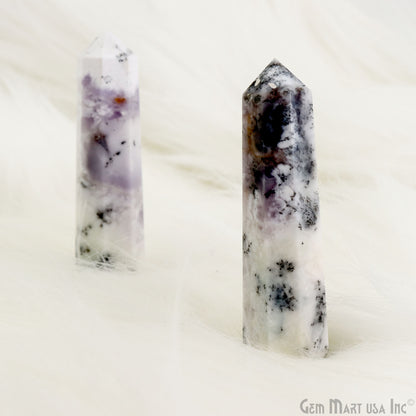 Dendrite Opal Gemstone Jumbo Tower Crystal Tower Obelisk Healing Meditation Gemstones 2-3 Inch