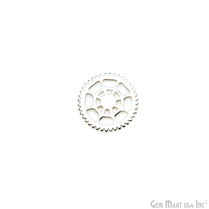 Wheel Shape Silver Plated Laser Finding Jewelry Finding, Bracelet Charm, Earring Charm