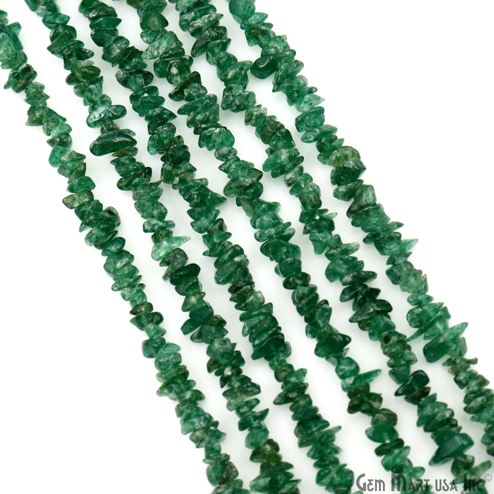 Green Aventurine Gemstones Chips Beads Single Strand 34 inches (754668306479)