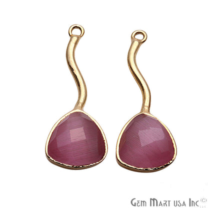 DIY Gemstone 29X11MM Long Dangle Drop Chandelier Earring Connector 1 Pair (Pick Stone) - GemMartUSA