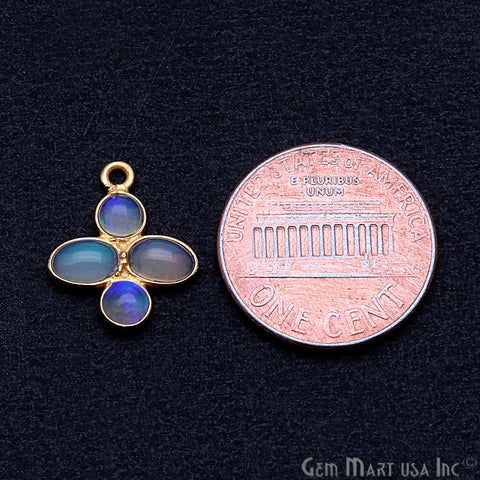 DIY Opal October Birthstone 16x13mm Chandelier Finding Component (Pick Plating) (13096) - GemMartUSA
