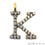 K' Alphabet Charm CZ Pave Gold Vermeil Charm for Bracelet & Pendants - GemMartUSA