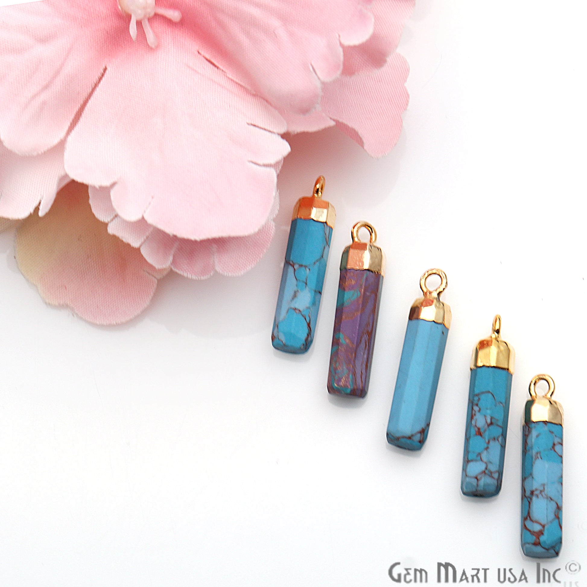 gemstone connector beads, gemstone connector pendant