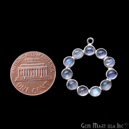 DIY Rainbow Moonstone 26x23mm Chandelier Finding Component (Pick Your Plating) - GemMartUSA