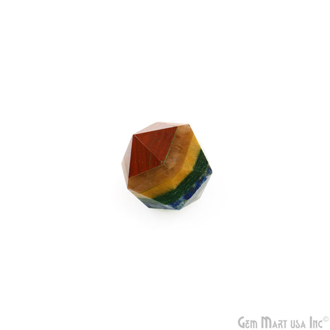 Platonic Sacred Geometry, 7 Chakra Healing Stone, 17-25mm Geometrical Gemstones, Reiki Energy Stones