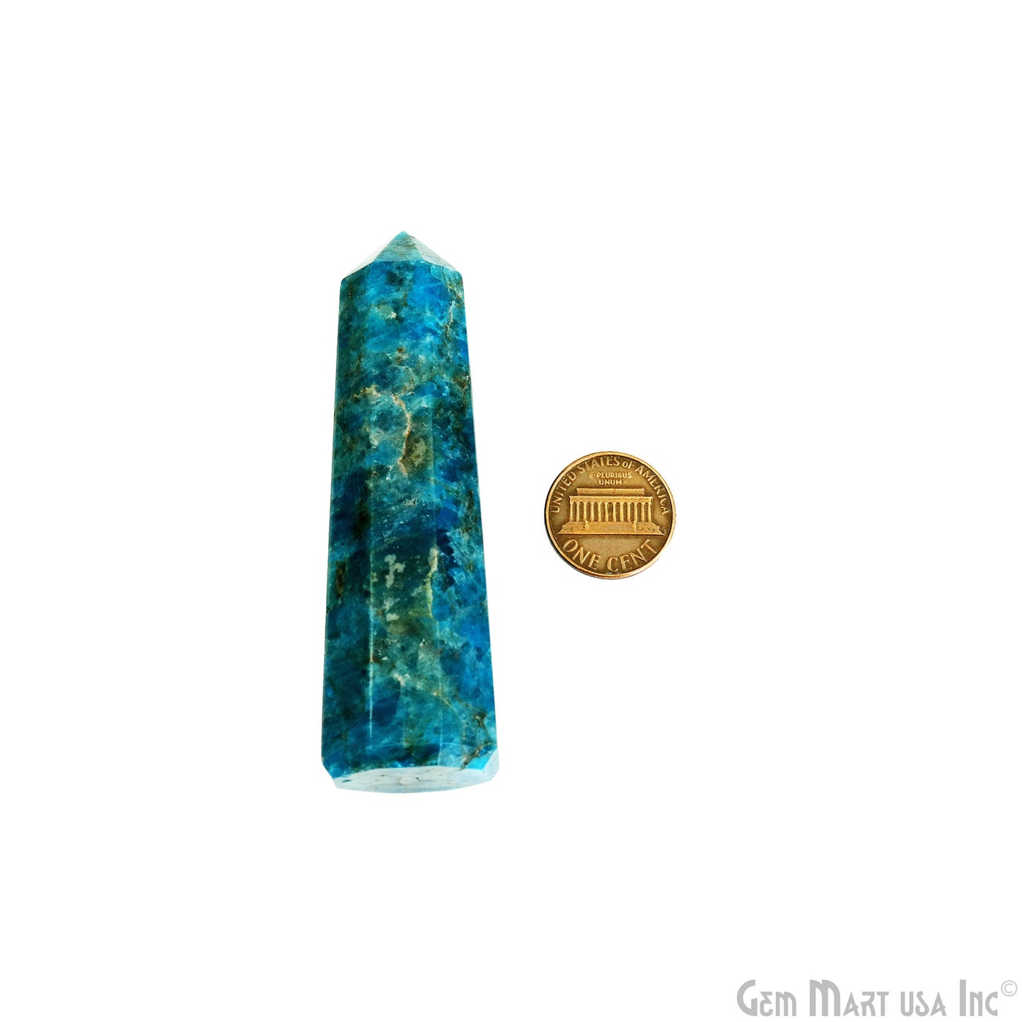 Neon Apatite Gemstone Jumbo Tower Crystal Tower Obelisk Healing Meditation Gemstones 2-3 Inch