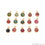 5PC Lot Multi Tourmaline Cabochon Round 5mm Gold Plated Single Bail Gemstone Connector