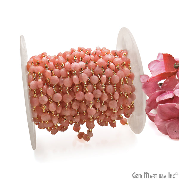 Rhodochrosite Coin Faceted 6mm...