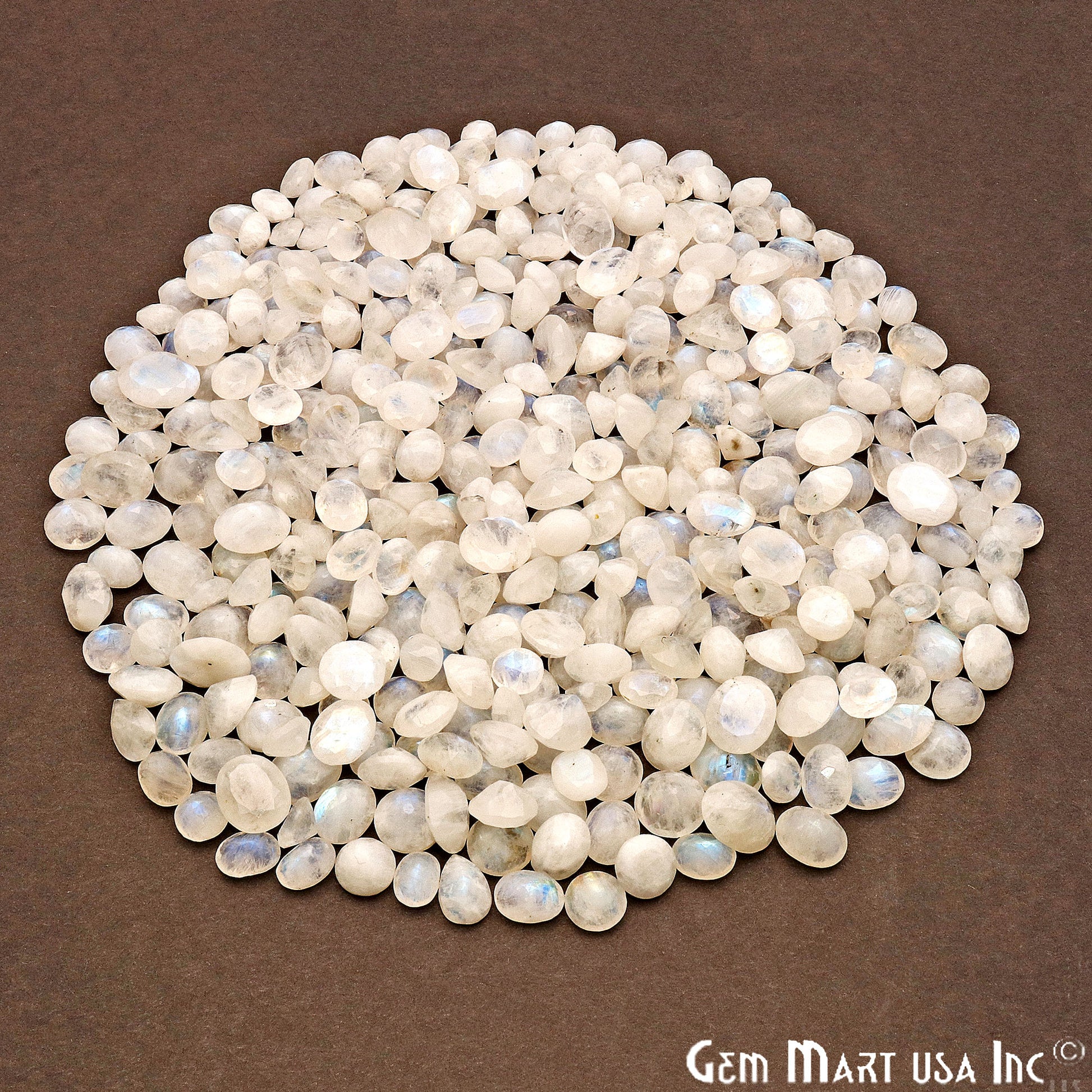 Natural Rainbow Moonstone Mix Shape Loose Gemstones,Precious Stones - GemMartUSA