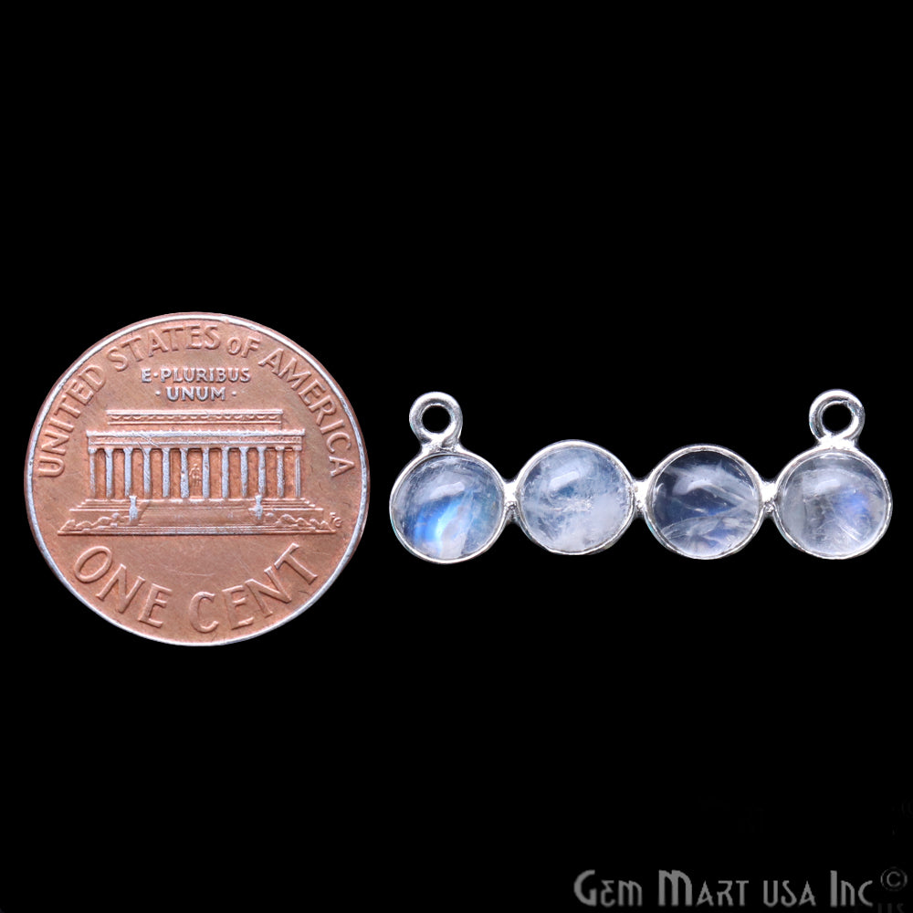 DIY Rainbow Moonstone 28x10mm Double Bail Chandelier Finding Component (Pick Your Metal) - GemMartUSA