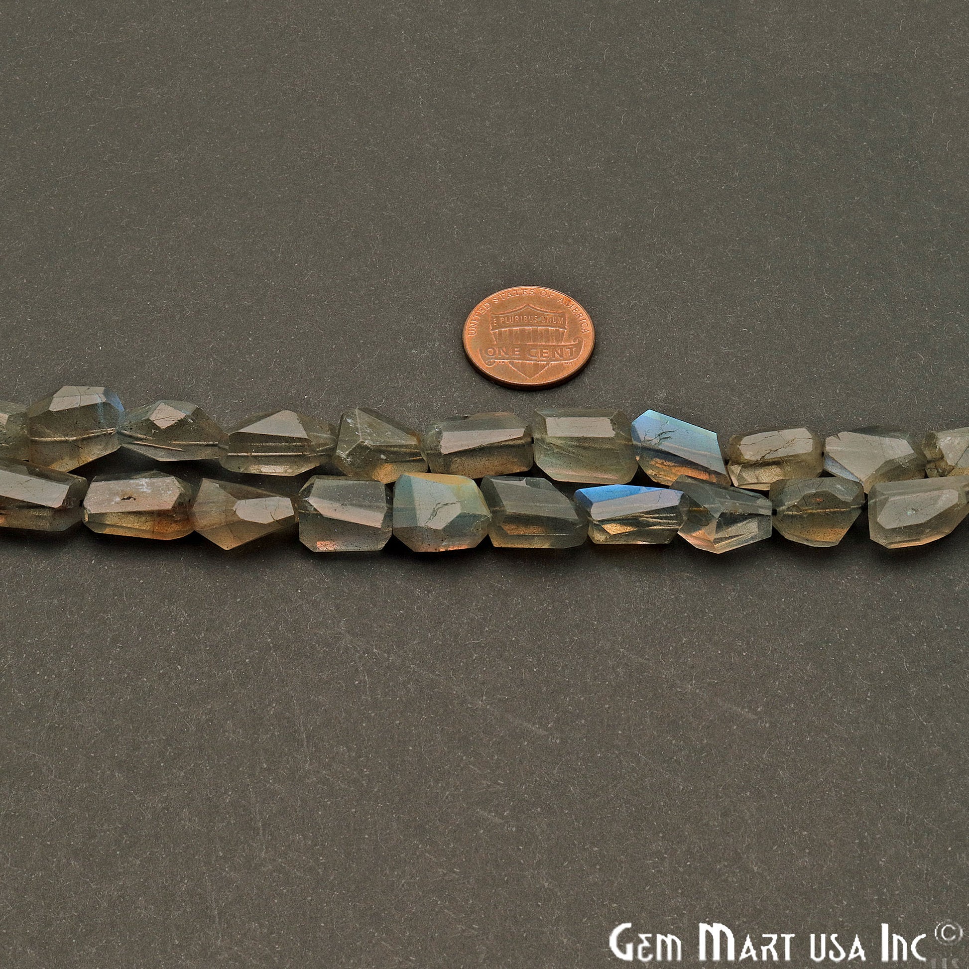 Labradorite Free Form 12x10mm Crafting Beads Gemstone Strands 16INCH - GemMartUSA